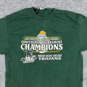 Tri-Lake T-Shirt Mens‎ L Green Graphic 2010 Baseball Champions Vintage